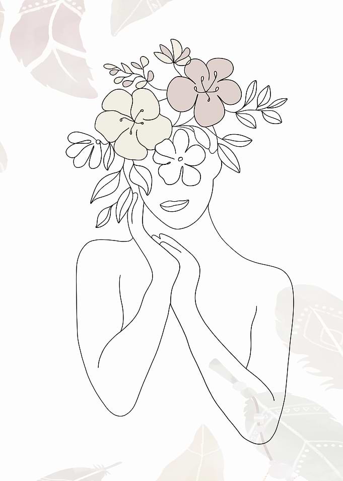 Minimalist portrait woman