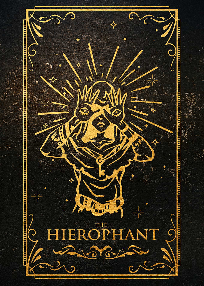 The HIEROPHANT Tarot card