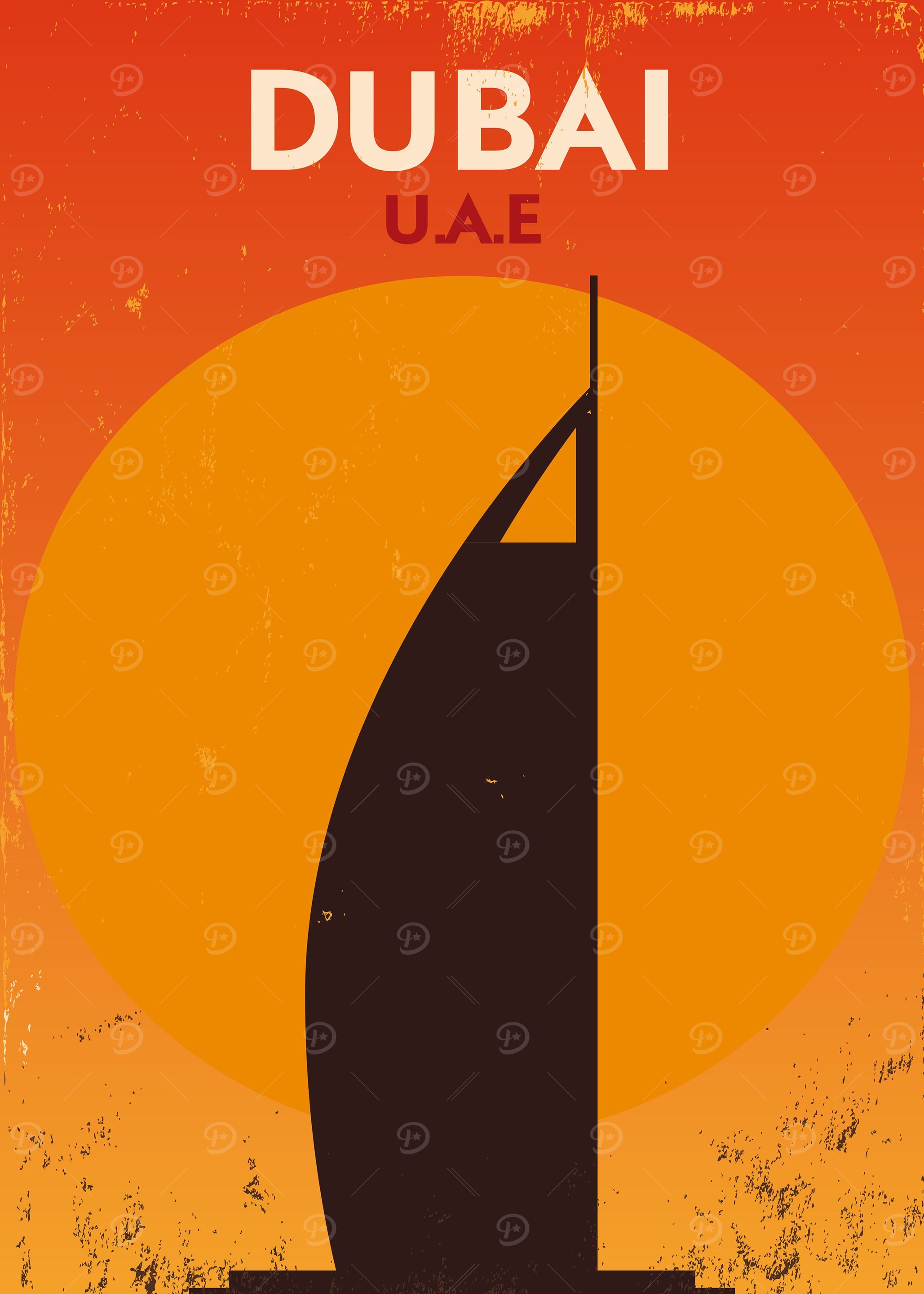 Dubai Vintage poster