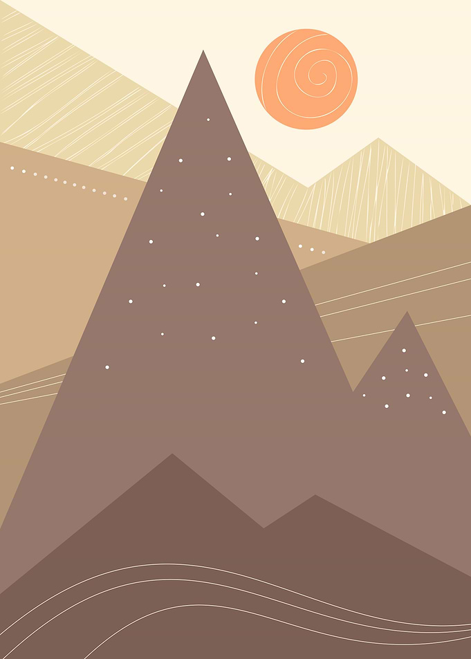 Sunset on the desert