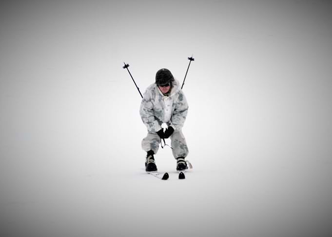 Solo skier