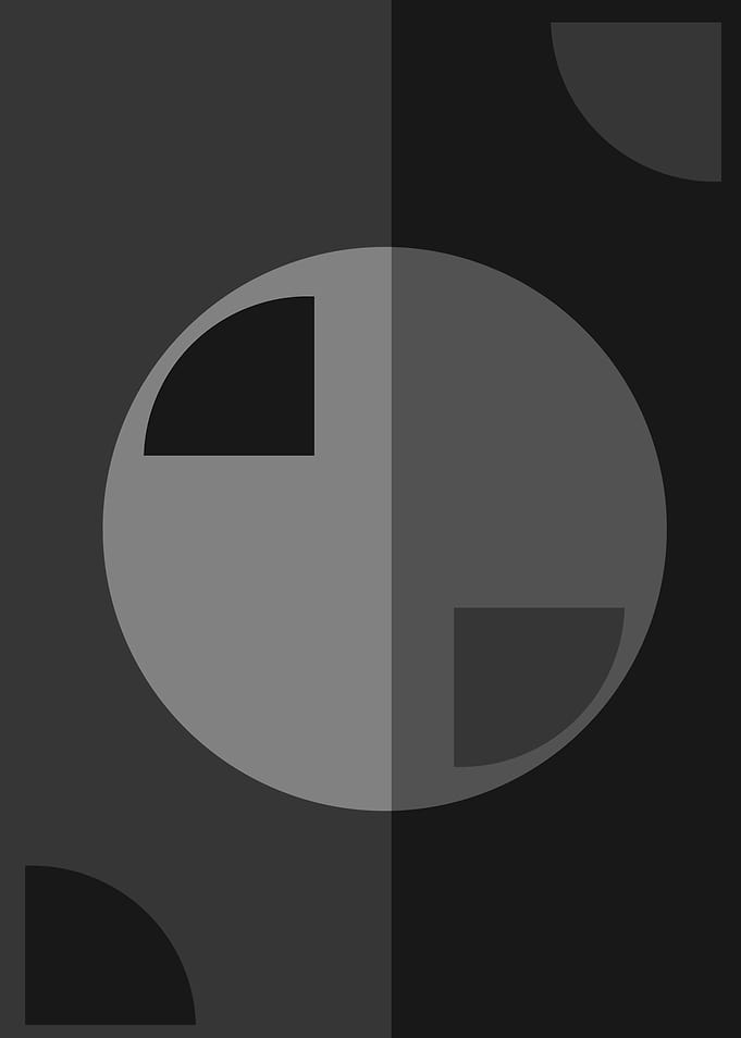 Abstract shape with circle