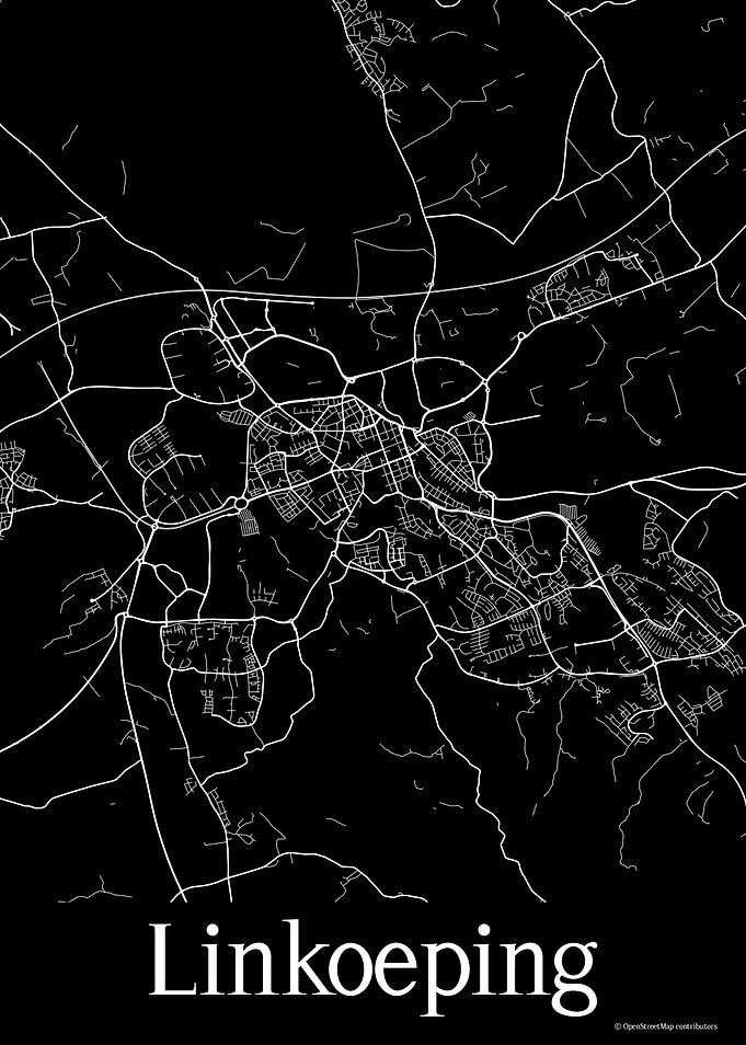 Linkoeping Black Map