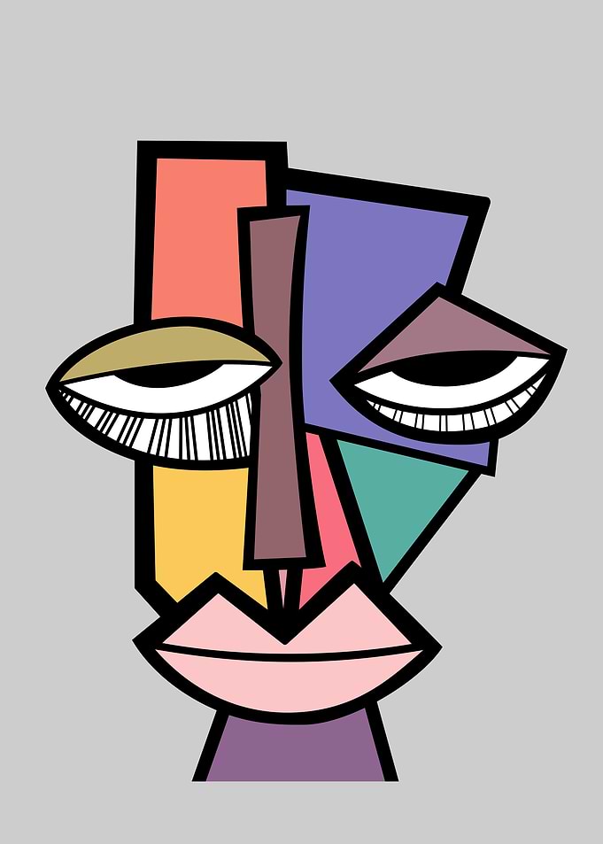 medieval abstract face