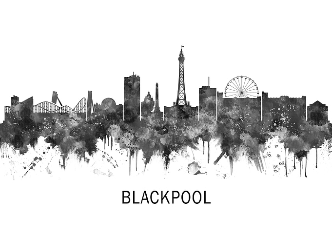 Blackpool England Skyline