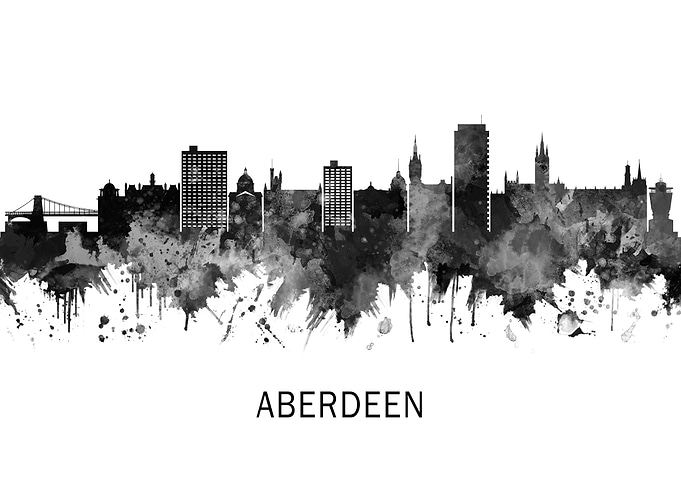 Aberdeen Scotland Skyline