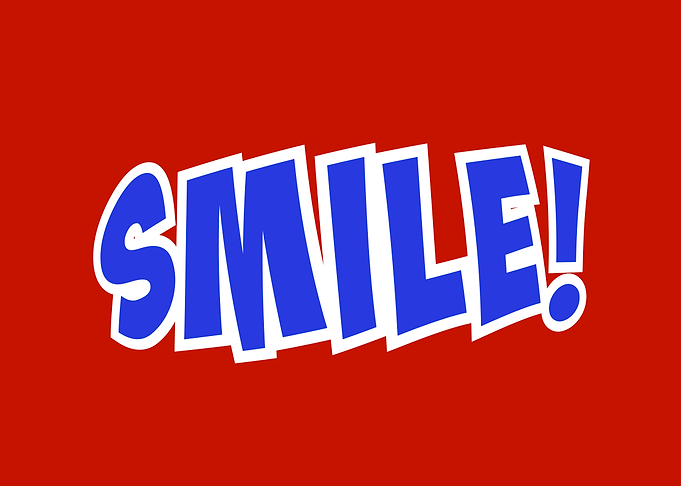 Text comics bounce smile