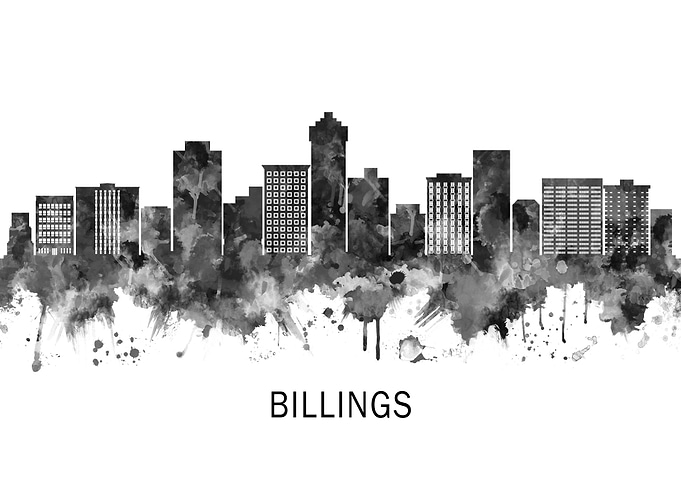 Billings Skyline BW