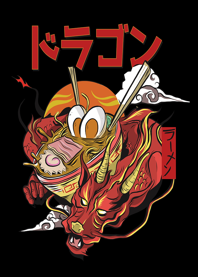 Asian flying dragon ramen