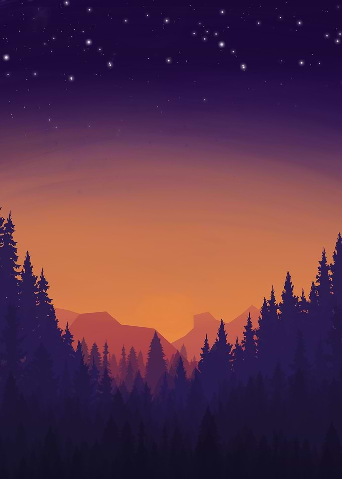 Sunset in the mountain