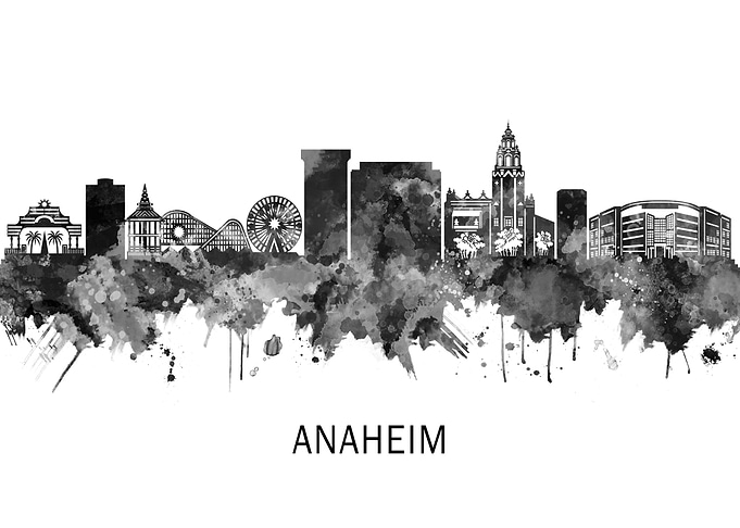 Anaheim California Skyline