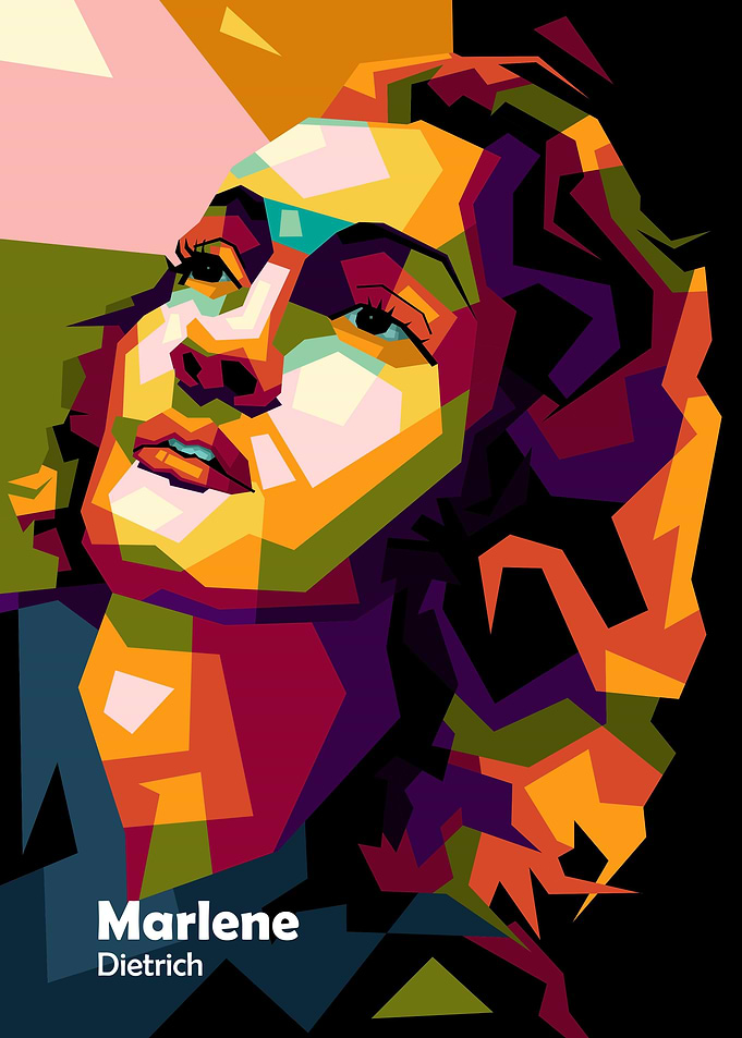 Marlene dietrich in popart