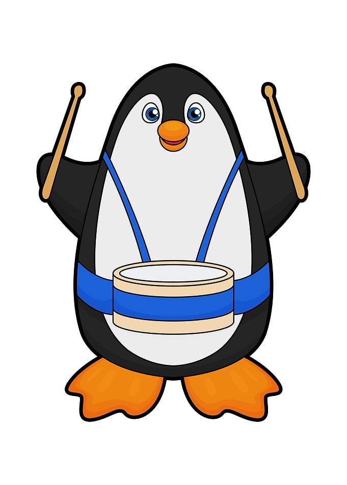 Penguin Music Drum