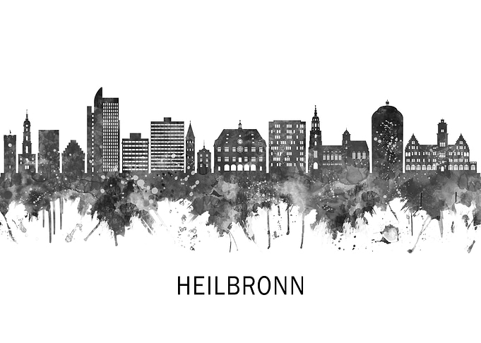 Heilbronn Germany Skyline