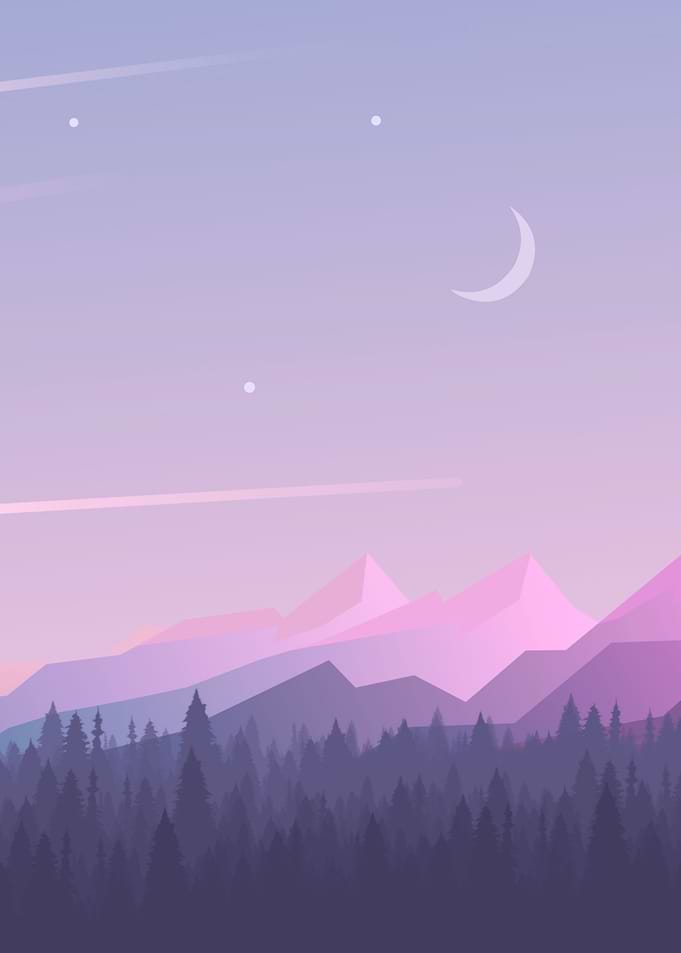 Night in the mountain