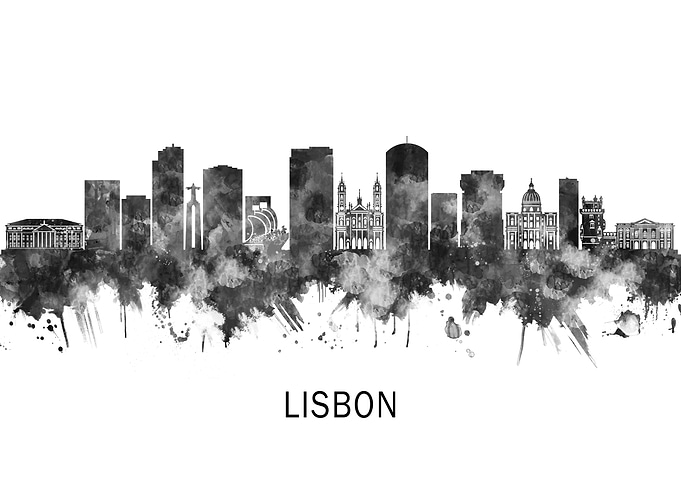 Lisbon Portugal BW