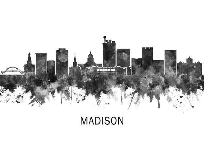 Madison USA Skyline BW