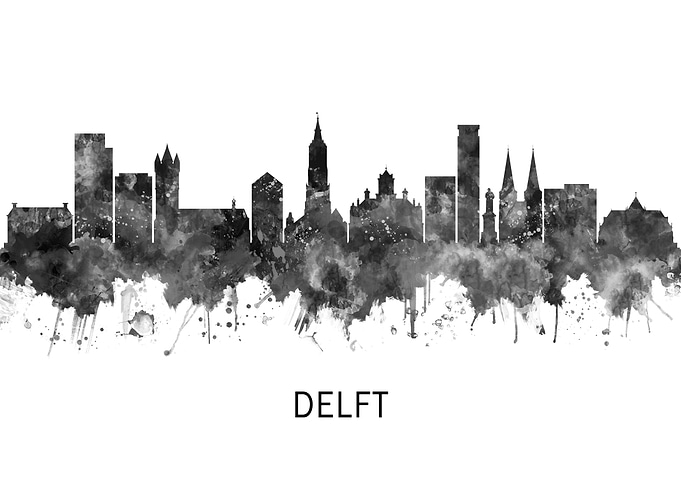 Delft Netherlands Skyline
