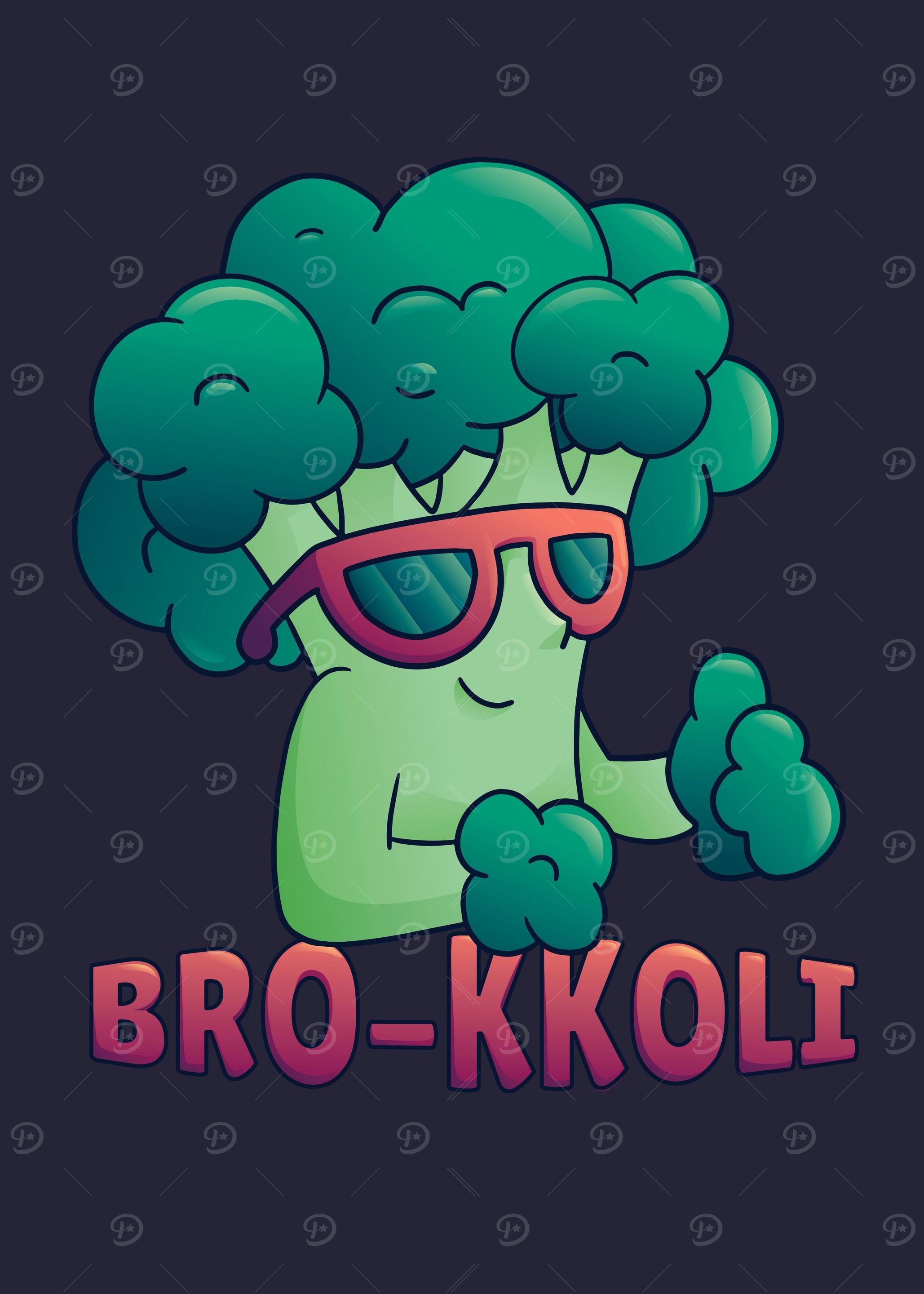 brokoli sunglsass kawaii