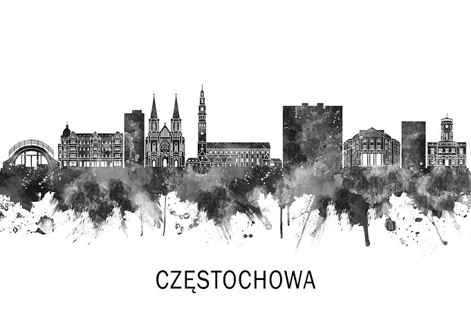 Czestochowa Poland Skyline