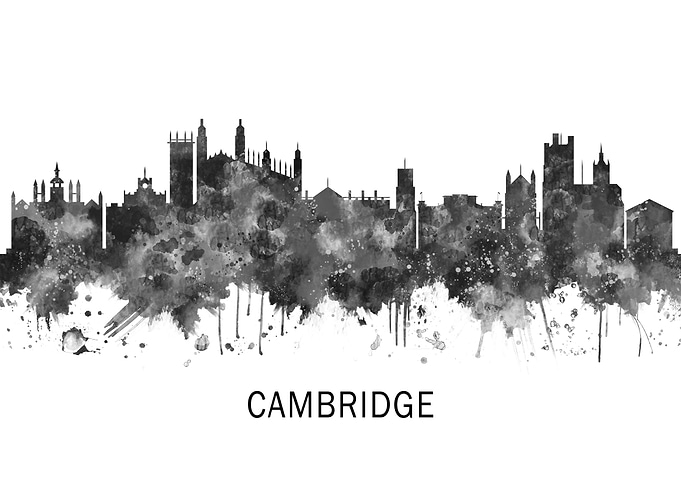 Cambridge England Skyline