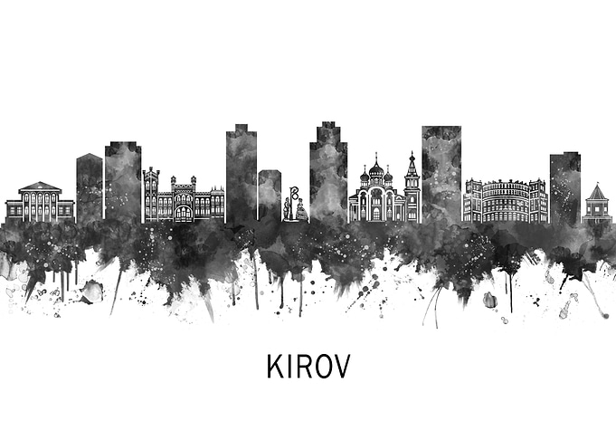 Kirov Russia Skyline BW