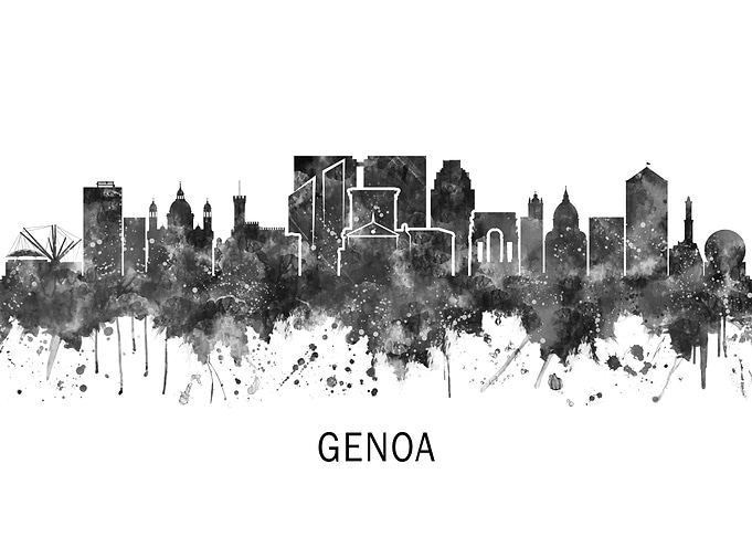 Genoa Skyline BW
