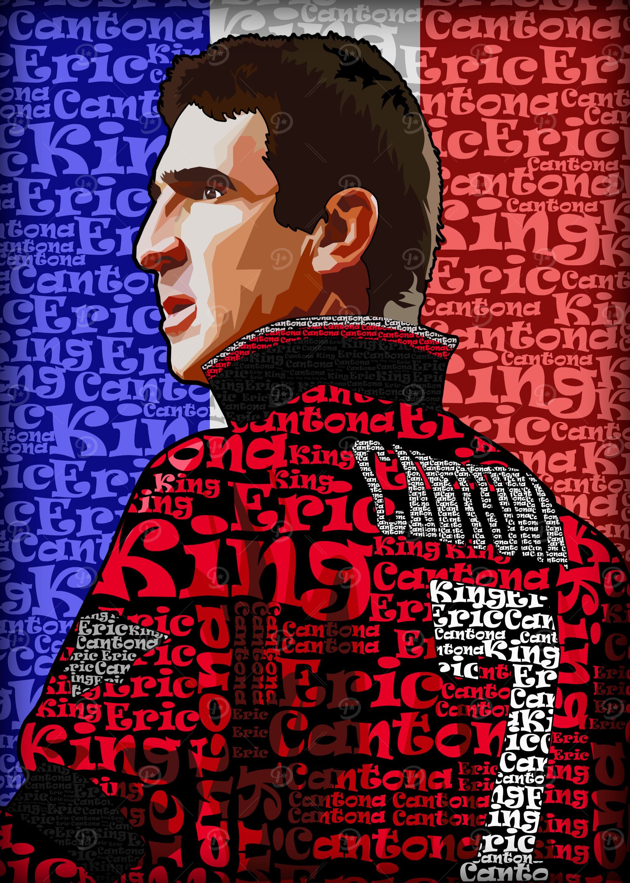 Eric Cantona Text Art ManU