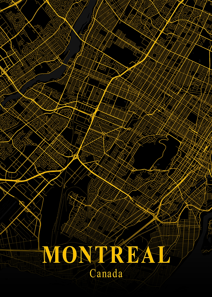 Montreal City Map Canada
