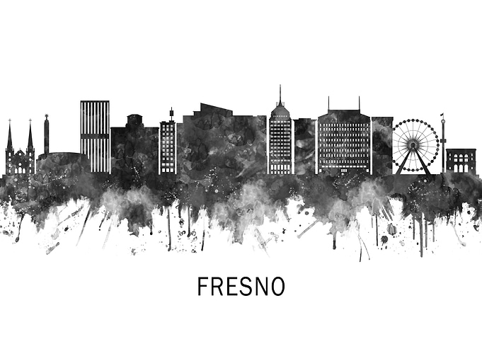 Fresno California Skyline
