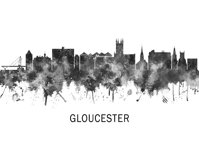 Gloucester England skyline