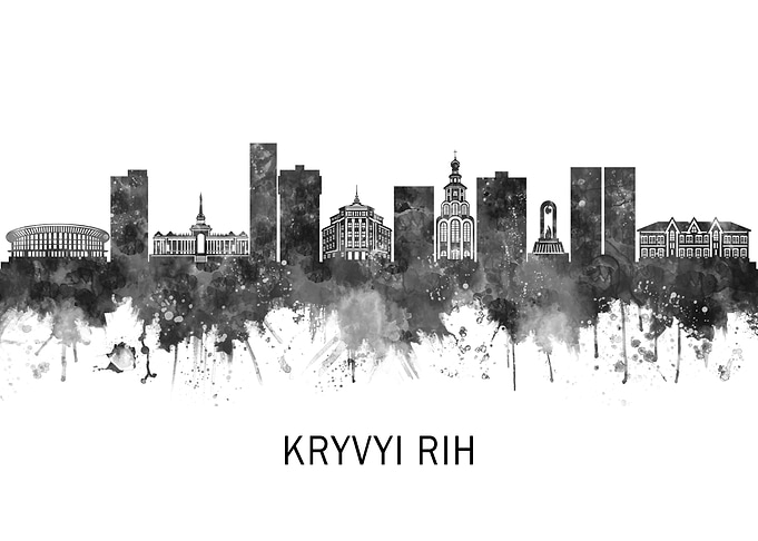 Kryvyi Rih Ukraine Skyline