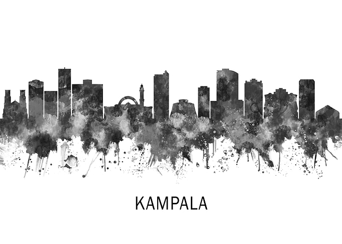 Kampala Skyline BW