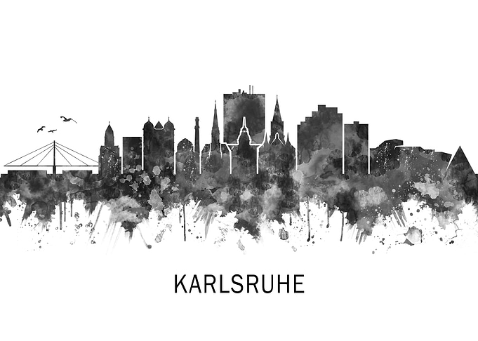 Karlsruhe Germany Skyline