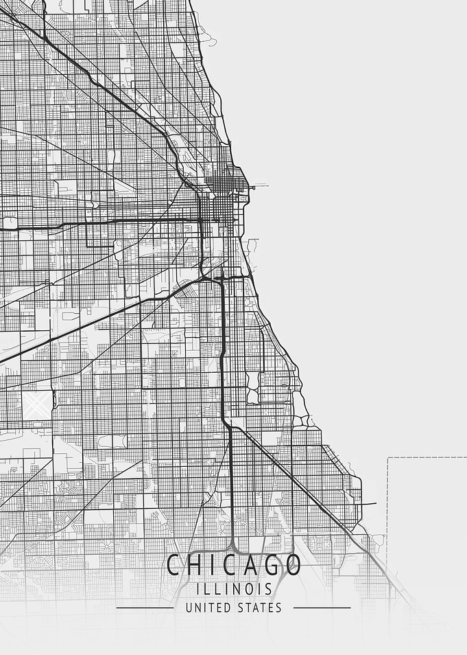 Chicago City Map USA