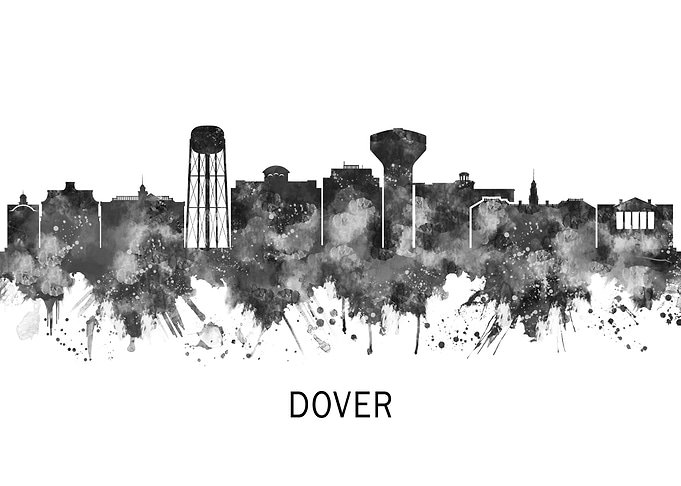 Dover Delaware Skyline BW
