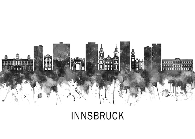 Innsbruck Austria Skyline