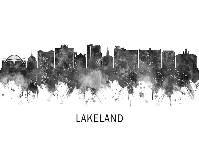Lakeland USA Skyline BW