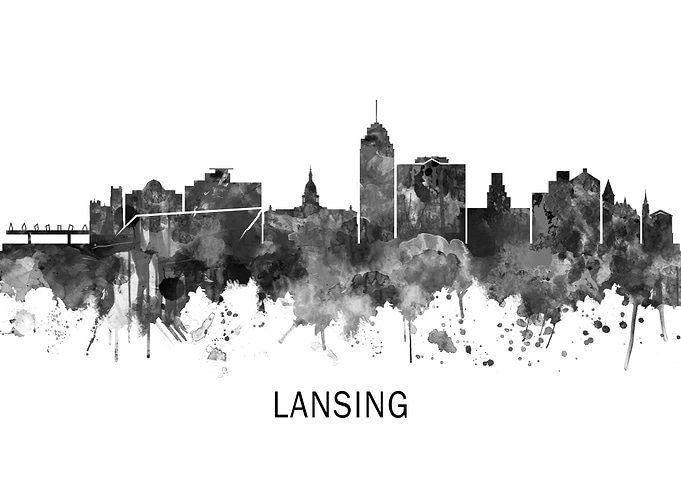 Lansing Michigan Skyline
