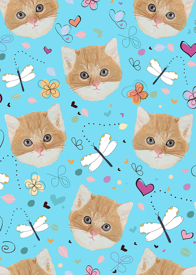 Cute yellow cats