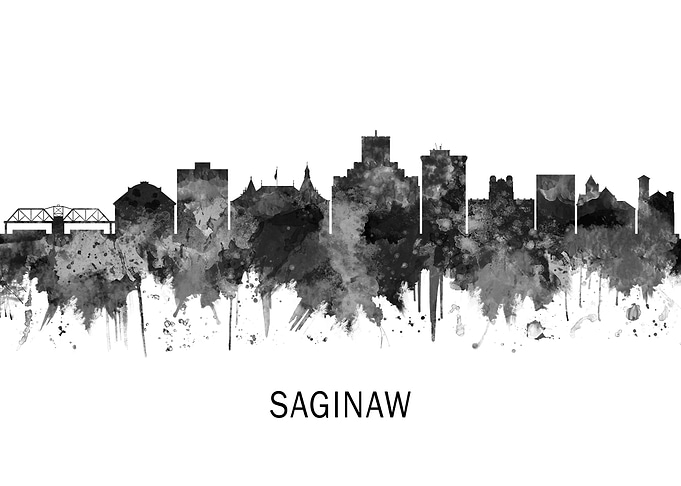 Saginaw Michigan Skyline