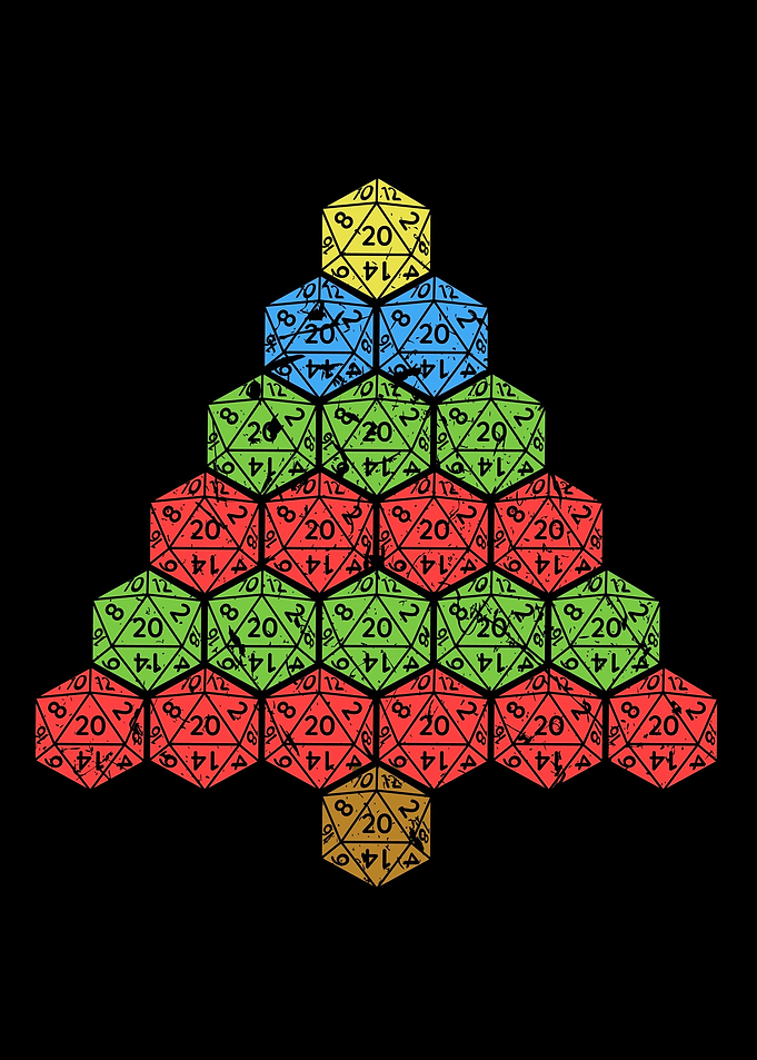 D20 Dice Christmas Tree