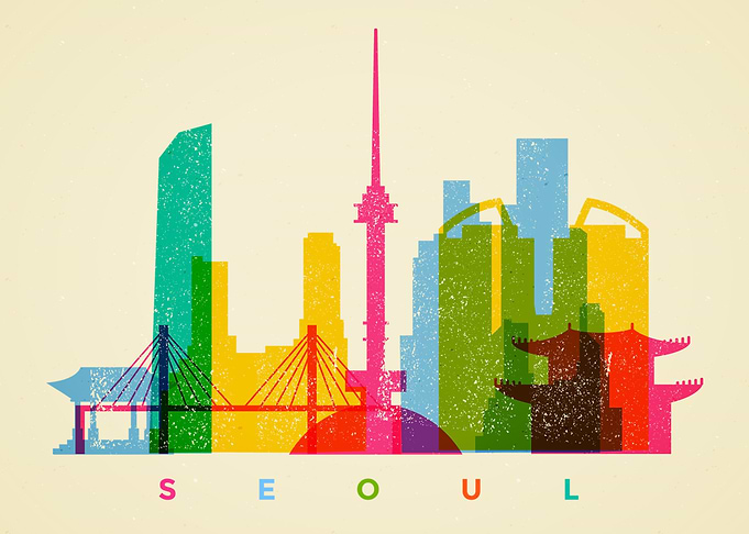 Colorful Seoul Skyline