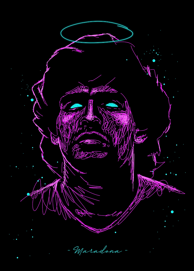 Legend Maradona Scribble