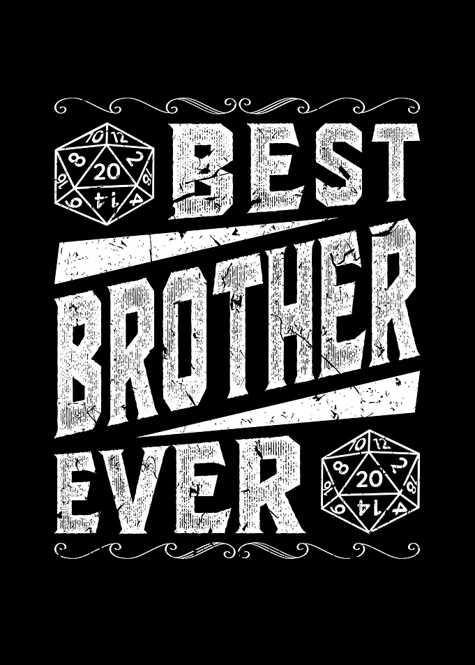 D20 Dice Best Brother RPG