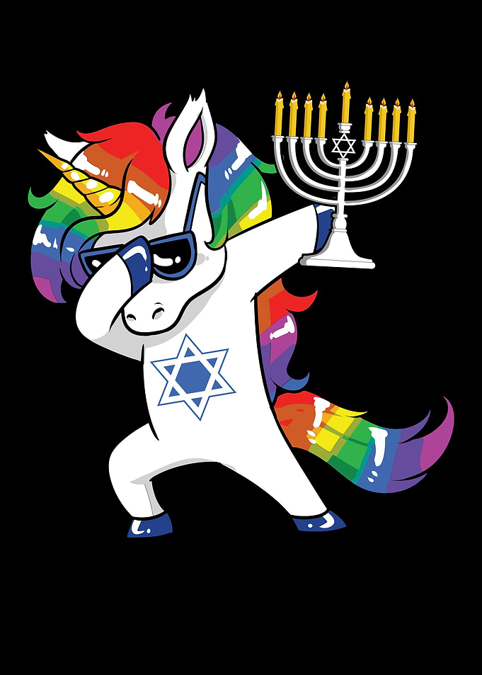 Unicorn Menorah Hanukkah