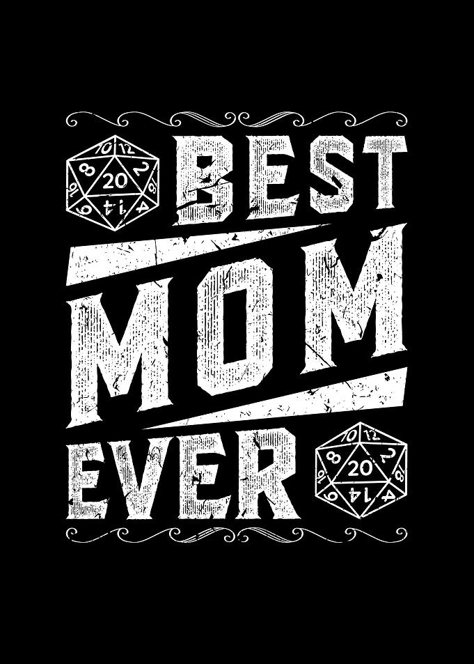 D20 Dice Best Mom RPG