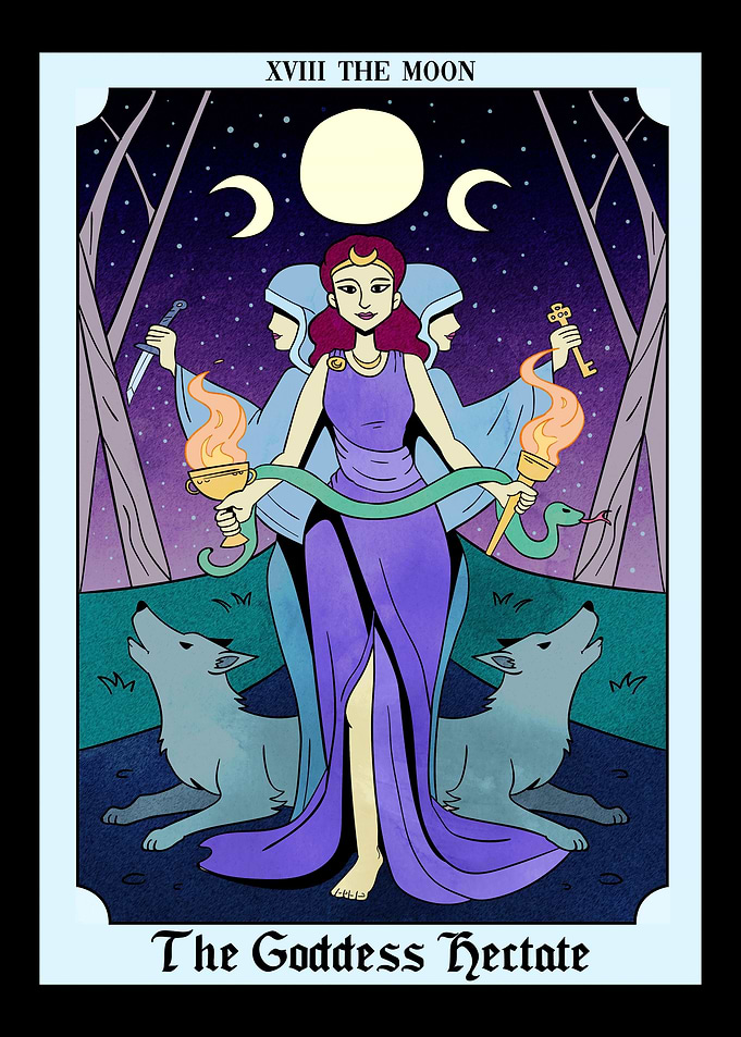 Goddess Hecate Tarot Card