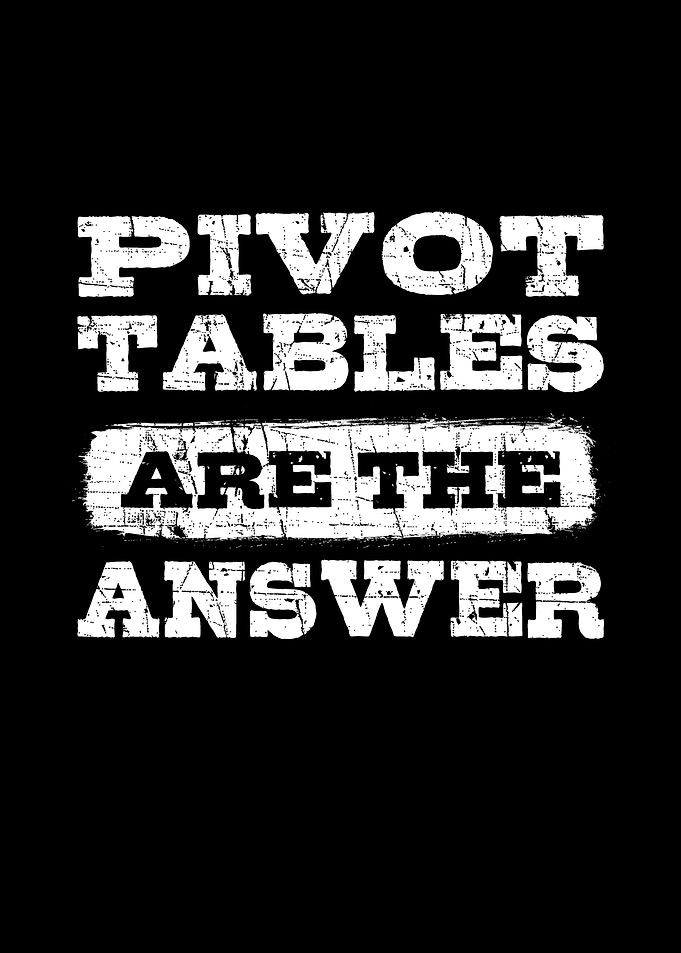 Pivot Tables are Answer