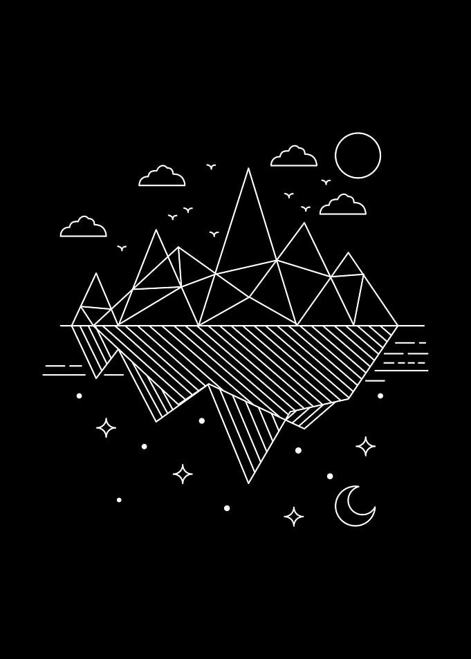 Mountains Geometric Art